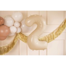 1 Balloon XL - Zahl 2 - Beige