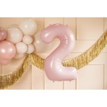1 Balloon XL - Zahl 2 - Rosa