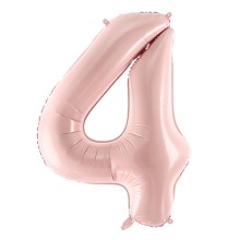 1 Balloon XL - Zahl 4 - Rosa