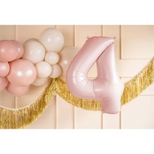 1 Balloon XL - Zahl 4 - Rosa