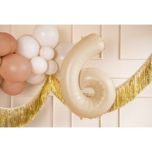 1 Balloon XL - Zahl 6 - Beige