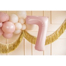 1 Balloon XL - Zahl 7 - Rosa