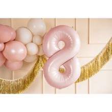 1 Balloon XL - Zahl 8 - Rosa
