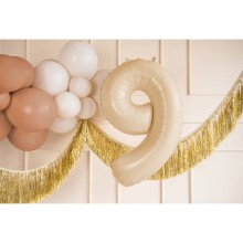 1 Balloon XL - Zahl 9 - Beige