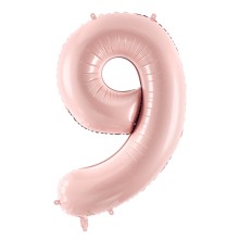 1 Balloon XL - Zahl 9 - Rosa