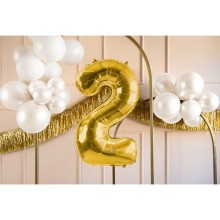 1 Balloon XL - Zahl 2 - Gold