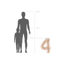 1 Balloon XL - Zahl 4 - Dunkelbeige