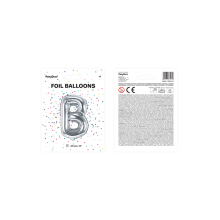 1 Ballon XS - Buchstabe B - Silber