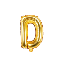 1 Ballon XS - Buchstabe D - Gold