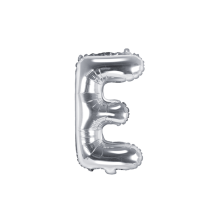 1 Ballon XS - Buchstabe E - Silber