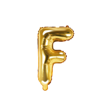 1 Ballon XS - Buchstabe F - Gold