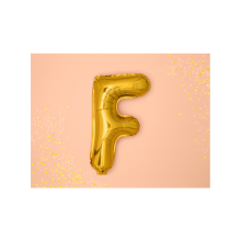 1 Ballon XS - Buchstabe F - Gold
