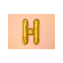 1 Ballon XS - Buchstabe H - Gold