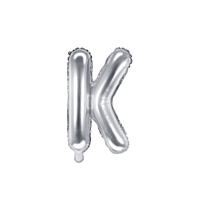 1 Ballon XS - Buchstabe K - Silber