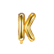 1 Ballon XS - Buchstabe K - Gold