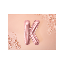 1 Ballon XS - Buchstabe K - Rosegold