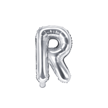 1 Ballon XS - Buchstabe R - Silber