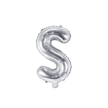 1 Ballon XS - Buchstabe S - Silber