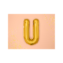 1 Ballon XS - Buchstabe U - Gold