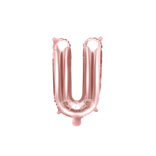 1 Ballon XS - Buchstabe U - Rosegold