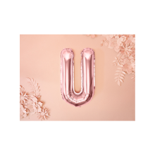 1 Ballon XS - Buchstabe U - Rosegold