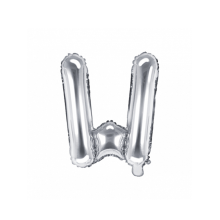 1 Ballon XS - Buchstabe W - Silber