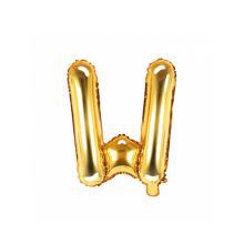 1 Ballon XS - Buchstabe W - Gold