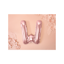 1 Ballon XS - Buchstabe W - Rosegold