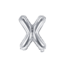 1 Ballon XS - Buchstabe X - Silber