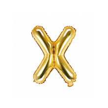 1 Ballon XS - Buchstabe X - Gold