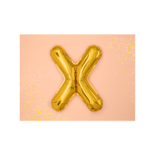 1 Ballon XS - Buchstabe X - Gold