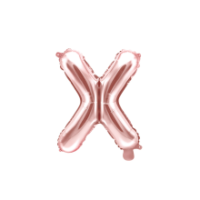 1 Ballon XS - Buchstabe X - Rosegold