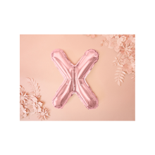 1 Ballon XS - Buchstabe X - Rosegold