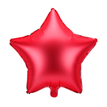 1 Ballon - Stern - Satin - Rot