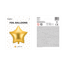 1 Ballon - Stern - Satin - Gold