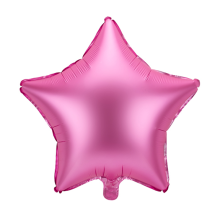 1 Ballon - Stern - Satin - Pink