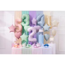 1 Ballon - Herz - Satin - Grün