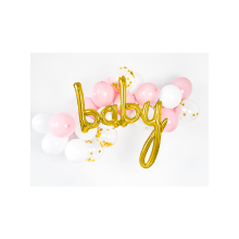 1 Ballon - Schriftzug - Baby - Gold