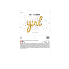 1 Ballon - Schriftzug - Girl - Gold