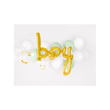 1 Ballon - Schriftzug - Boy - Gold