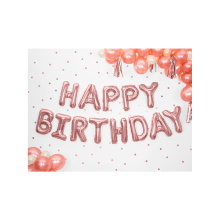 1 Ballon - Schriftzug - Happy Birthday - Rosegold