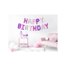 1 Ballon - Schriftzug - Happy Birthday - Trendy