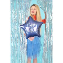 1 Ballon - Happy Birthday Star - Navy Blue