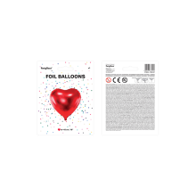 1 Ballon - Herz - Rot