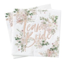16 Paper Napkins - Team Bride - Foiled
