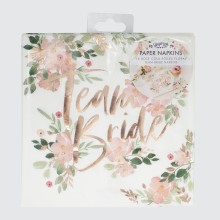 16 Paper Napkins - Team Bride - Foiled