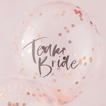 5 Balloons - Confetti Balloons - Team Bride