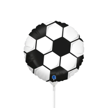 10 Miniballoons Airfilled - Soccer Ball White (Unverpackt)