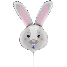 10 Miniballoons Airfilled - Bunny Head (Unverpackt)