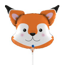 10 Miniballoons Airfilled - Fox Head (Unverpackt)